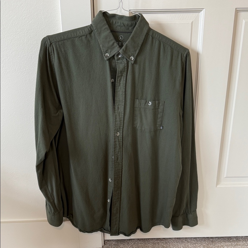 Free Fly Apparel Olive Button-Down Shirt